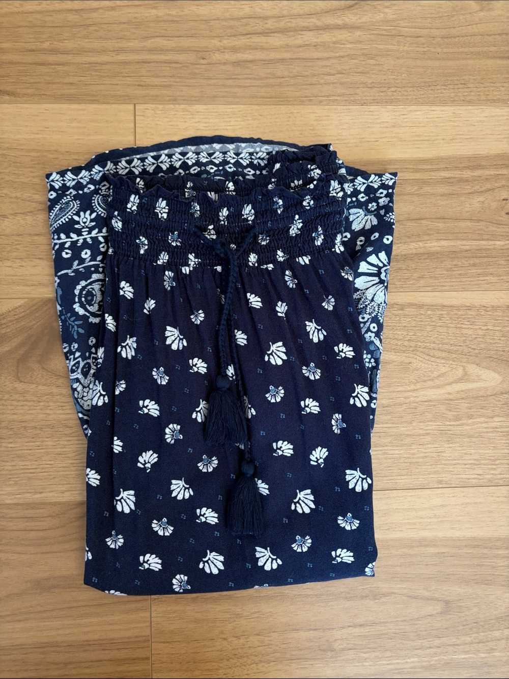 Floral Print Midi Skirt smocked cottagecore - Picture 11 of 11